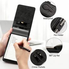 10 Pcs Mini Pocket Notepad Holder Set,Metal Pen, And 8 Pcs 3 X 5 Inch Memo Book Refills- Perfect For Business, Conference, Meeting, Office, Daily Records, And Notes - 綠色 - 查看 3