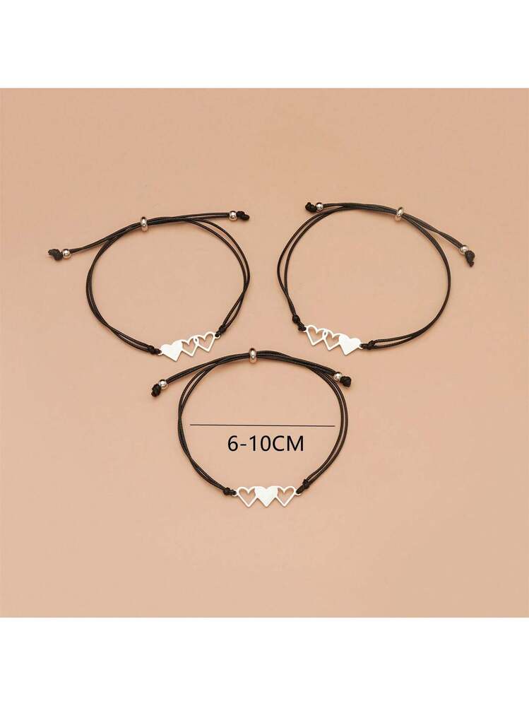 2/3/4x Braccialetti a cuore Pinky Promise per coppie Donne Ragazze Adolescenti con carta dei desideri Bracciale dell'amicizia abbinato regolabile – acquista a prezzi convenienti sul marketplace