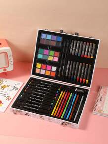 Kit de arte 50 piezas Set de arte con maletín - Blanco y Negro - Ver 2