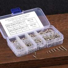 800pcs Self-Drilling Screws With Storage Box, 8 Sizes Screw Assortment Set, Carbon Steel Self-Tapping Screws, Suitable For Construction And Repair (800pcs/Box) - Silver - View 8