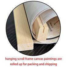 1 件中国春节庆祝福字挂画，农历新年装饰带框帆布卷轴画，墙壁艺术，家居装饰，创意礼物，印刷海报图片，豪华客厅办公室墙壁艺术装饰 - 彩色列印 - 查看 8