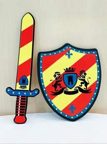 1pc Foam Sword Toy, Safe And Soft Sword, Imitation Sponge Sword & Shield For Practice - Multicolor - View 5