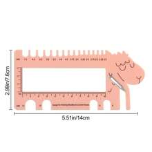 1 件羊头量规带剪刀粉紫色量规适用于编织针和钩针 MM 尺子工具（美国英国加拿大尺寸） - 粉色 - 查看 4