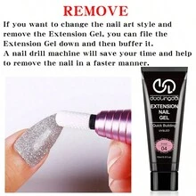 指甲凝膠套裝,包含指甲延長凝膠和其他基本多重凝膠美甲工具,多重指甲凝膠套裝,美甲用品 - 無色 - 查看 3