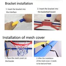 1個兒童可拆卸便攜籃球架,室內外運動玩具,兒童大尺寸室內籃球,室外運動和室內遊戲籃球玩具,運動玩具 - 彩色 - 查看 5