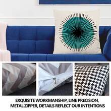 1pc Simple Geometric Line Pattern 45*45cm Polyester Living Room Bedroom Sofa Cushion Cover Digital Printing (Pillow Core Not Included) - Multicolor - View 8