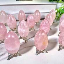 1 件玫瑰石英蛋天然水晶雕刻、寶石首飾、閃光、治療水晶、生日禮物、女士禮物、萬聖節禮物、聖誕禮物、家居裝飾、派對裝飾。 - 玫瑰石英 - 查看 7