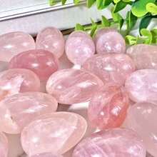 1 件玫瑰石英蛋天然水晶雕刻、寶石首飾、閃光、治療水晶、生日禮物、女士禮物、萬聖節禮物、聖誕禮物、家居裝飾、派對裝飾。 - 玫瑰石英 - 查看 1