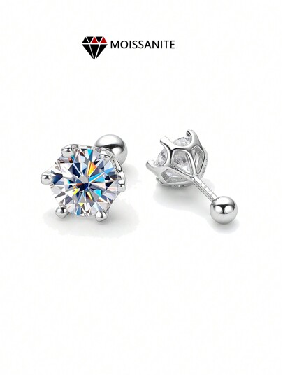 LOVESSOM قطعة واحدة من الفضة الإسترليني عيار 925 الحديثة، مرصع بماسة موسانيت بقيراط 0.5-1 ، لا داعي لإزالتها أثناء النوم ، يمكن استخدامها كسن للحاجب أو الأنف أو الشفة أو اللسان ، مناسبة للنساء للاستخدام اليومي ، في التنقلات اليومية والمواعيد والعطلات ، هدية عيد ميلاد للصديقة أو الزوجة