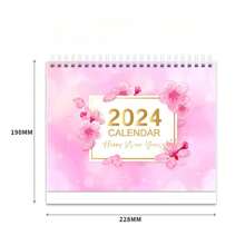 2024年創意桌曆,美國節假日桌曆 - 粉色 - 查看 5