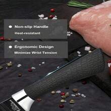 Juego De cuchillos De Chef Para Cocina, Set de Cocina Multifuncional - Negro - Ver 4