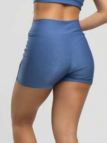 Vicbela Women Sports Shorts - Màu xanh lam - Xem 5