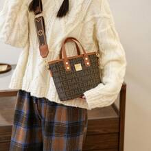 Celadon Blue Handheld Women'S Bag - Brown - View 11