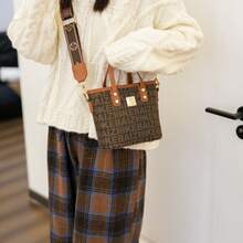 Celadon Blue Handheld Women'S Bag - Brown - View 12