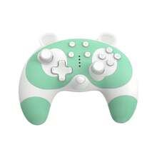 Bộ điều khiển Switch Pro tương thích với Switch/Switch Lite/Switch OLED, Bộ điều khiển Switch không dây cho PC/Android/IOS, Hỗ trợ Turbo/Rung kép/Chống trượt tiện dụng/Đánh thức bằng một phím/Chức năng Macro - màu xanh lá - Xem 2