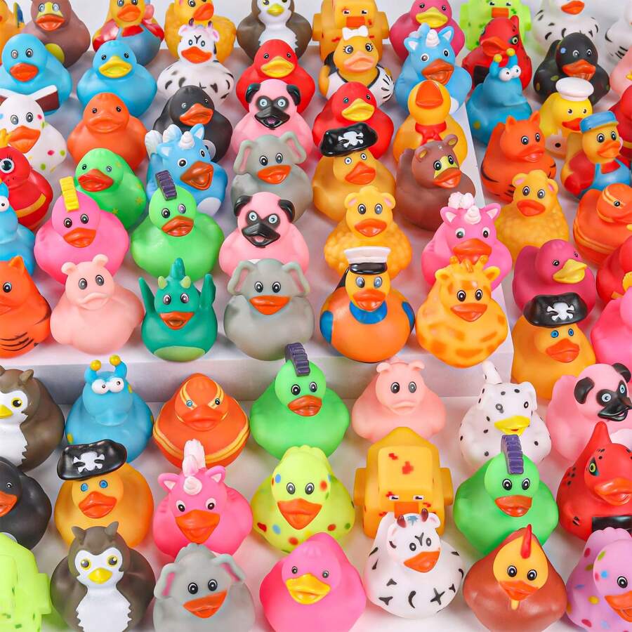 Rubber Ducks For Jeeps Ducking 2" Bulk Floater Duck Bath Toy Assortment Party Favors
