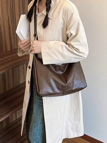 女士斜挎包 - 咖啡棕 - 查看 2