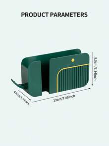 1個鯨魚造型多功能壁掛手機收納盒,不需打孔手機支架和空調電視遙控器收納盒 - 綠色 - 查看 8