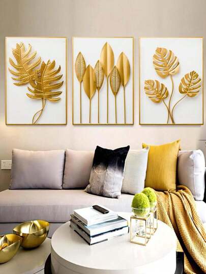 3片組畫布牆藝術海報,花卉簡約三聯畫,油畫畫布牆裝飾,客廳臥室浴室辦公室走廊廚房牆壁裝飾