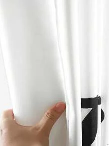 1pc Modern Artistic String Shower Curtain Waterproof Fabric Bathroom Divider Anti-Mold Wet & Dry Separation Shower Screen Home Bathroom Decor Fall Decor Bathroom Accessories Back To School