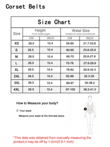 Sports Outdoor 1pc Women's Waist Belt Sporty Corset  For Slimming Stomach Shapewear Waist Trainer Corset - Black - View 11