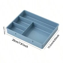 1入組簡易塑料抽屜分隔板,多個隔層 - 藍色 - 查看 2