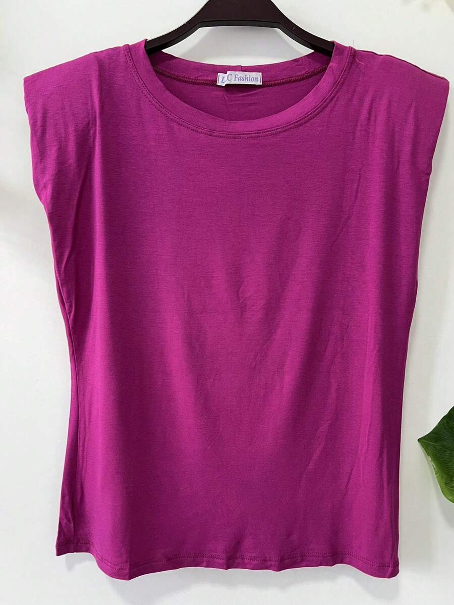 Women Knit Tops - Màu Hoa hồng đỏ - Xem 1