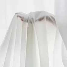 1入法式浪漫白色復古皺邊半透明紗簾,適用於臥室/客廳 - 白色 - 查看 8