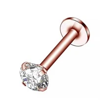 CIZME 1只不鏽鋼耳環,耳軟骨、耳廓、嘴唇穿透、唇飾、環形耳環,女士珠寶首飾 - 平頭耳釘 - 查看 24