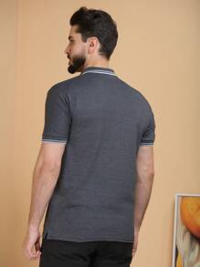 Men Polo Shirts - 深灰色 - 查看 4