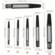 5pcs/6pcs Set 1/4'' Or 3/8'' Faucet And Angle Valve Pipe Breaking Screw Extractor Set, Easy Out Set