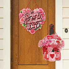 情人節派對裝飾,情人節心形門衣架,婚禮派對裝飾牆壁裝飾品 - 彩色 - 查看 4