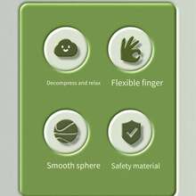 1 件裝 5.1*5.1*4.3 公分無限旋轉陀螺腹肌減壓玩具,青少年手指 3d 坐立不安球,適合日常娛樂 - 黑色 - 查看 3