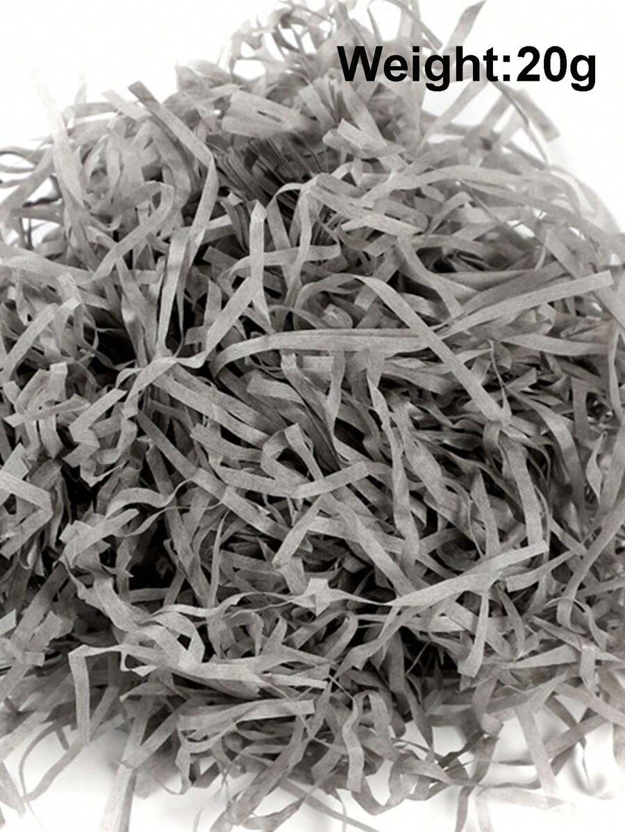 20g Gift Box Filler Shredded Paper, 1 Pack - Grey - View 1