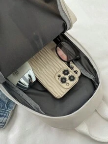 Women'S/Men'S Chest Bag, Multi-Functional Mini Backpack, Casual And Lightweight Japanese Style Shoulder Bag For Students - White - View 7