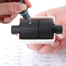 1pc Black & White Self Inking Stamp For Daily Use In Office Or School - Black and White - View 3