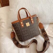 Celadon Blue Handheld Women'S Bag - Brown - View 4