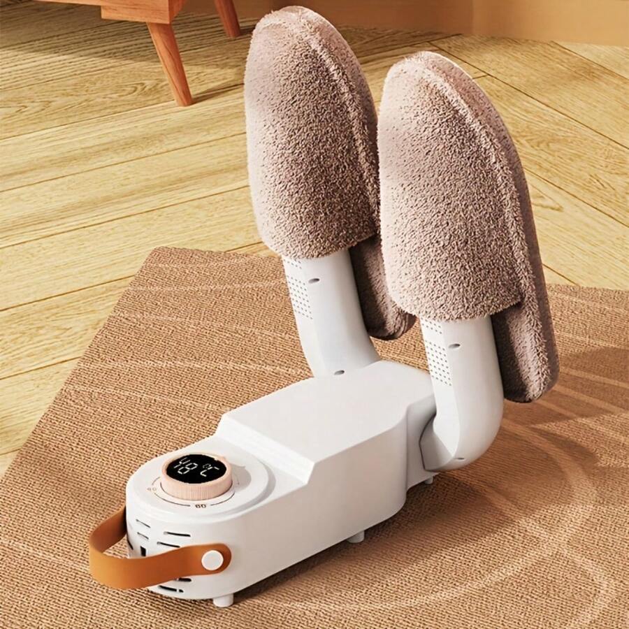 1pc Shoe Dryer, Boot Dryer, Portable Multifunctional Folding Temperature Control Timing Ultraviolet Sterilization,Eliminate Odors, Suitable For All Kinds Of Shoes - White - View 1