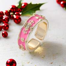 1只時尚女式鍍金滴油開口戒指 - 婚戒 - 查看 8