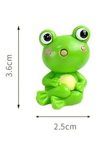 4入組樹脂工藝小青蛙雕像,適用於花園裝飾和模擬 - 綠色 - 查看 7