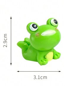 4入組樹脂工藝小青蛙雕像,適用於花園裝飾和模擬 - 綠色 - 查看 6