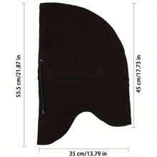 1 件装冬季户外骑行头饰帽，带保暖内衬，防风、防寒、护颈、蓬松保暖、天鹅绒面罩 - 白色 - 查看 3