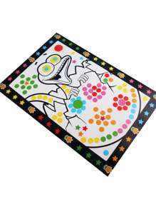 2 Hojas De Divertidos Adhesivos De Puntos De Rompecabezas Para Niños - Lindos Animales De Dibujos Animados, Juguete Educativo Temprano Y Adhesivos De Dibujo Para Entrenamiento De Paciencia (patrón Aleatorio) - Multicolor - Ver 4