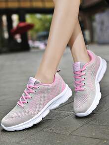 Của phụ nữ Giải trí Giày thể thao , Thích hợp Đối với Tất cả các mùa - Xám - Xem 3