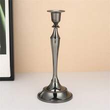 1只單頭復古浪漫燭台-燭光晚宴燭台底座-浪漫婚禮和週年慶典的家居裝飾 - 杏色 - 查看 5