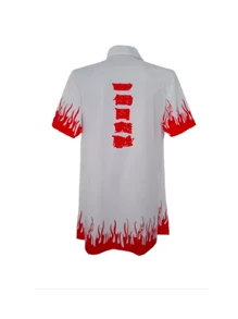 Naru To Hokage Cosplay Kimono, 1 Piece - Apricot - View 1