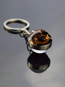 1入雙面玻璃球鑰匙扣,星座圖案,生日珠寶配飾 - 雙子座 - 查看 14