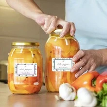 500 Pcs Labels For Jars Jam Labels Blank Labels Decorative Self-Adhesive Stickers For Kitchen Bottle Mason Jars Easy Peel Food Dessert Containers Markers Writable 50x30mm Box Stickers Kit - Multicolor - View 6
