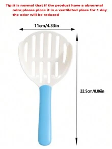 新品寵物清潔工具塑膠雙色便便夾,配有即時過濾器可用於豆腐貓砂清理 - 藍色 - 查看 2