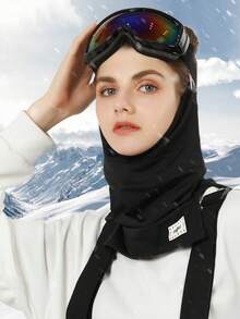 Máscara De Invierno Cálida Tipo Balaclava, Adecuada Para Montar En Moto, Protección Todoterreno, A Prueba De Polvo, Transpirable Y Adecuada Para Uso Diario En Clima Frío - Negro - Ver 8